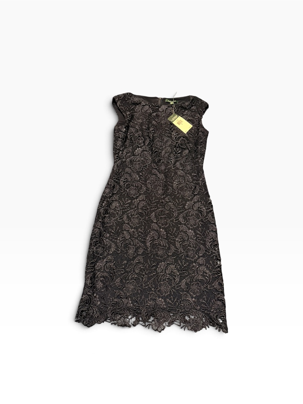 Lauren Ralph Lauren Black Lace Sheath Dress,SZ2,NWT